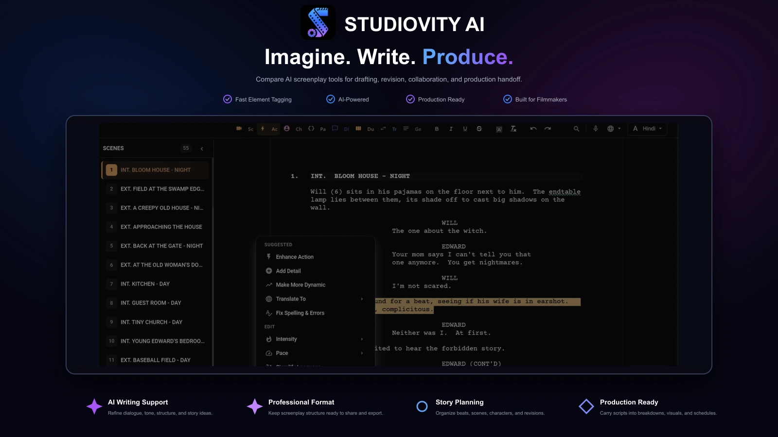 Five best AI screenwriting tools in 2026