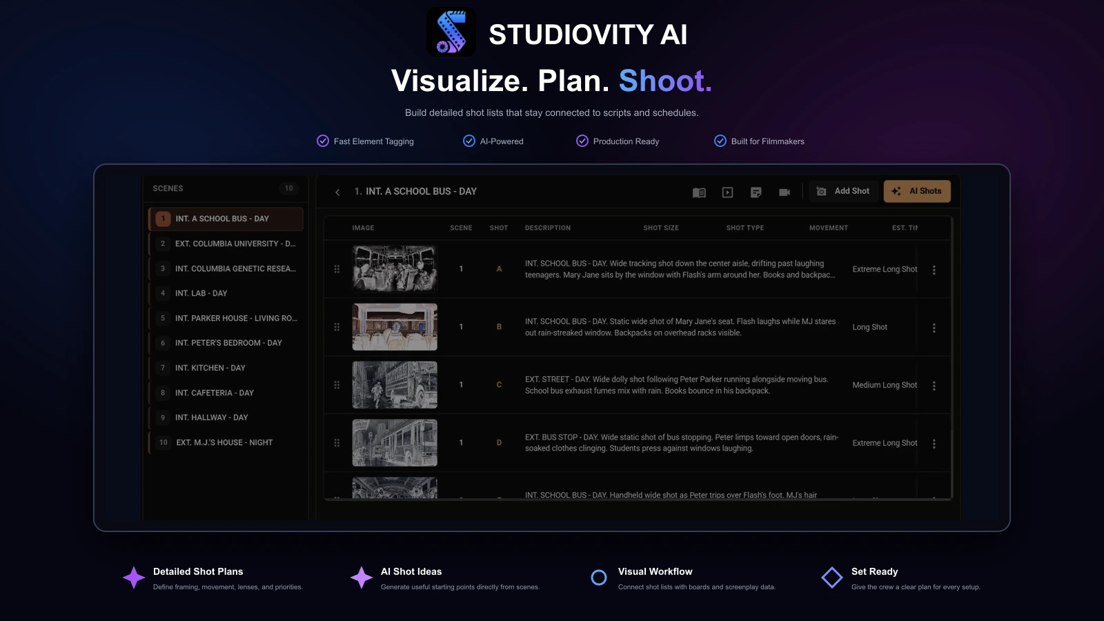 5 Best Shot List Software in 2026 by Studiovity