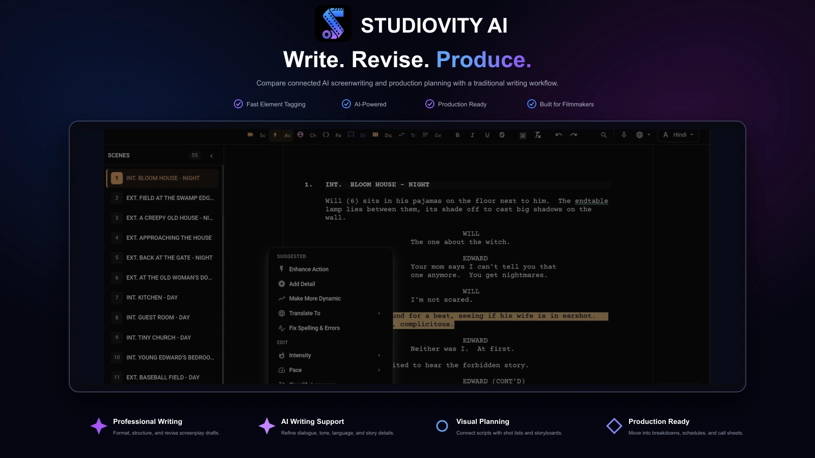 Studiovity versus Final Draft screenwriting software comparison
