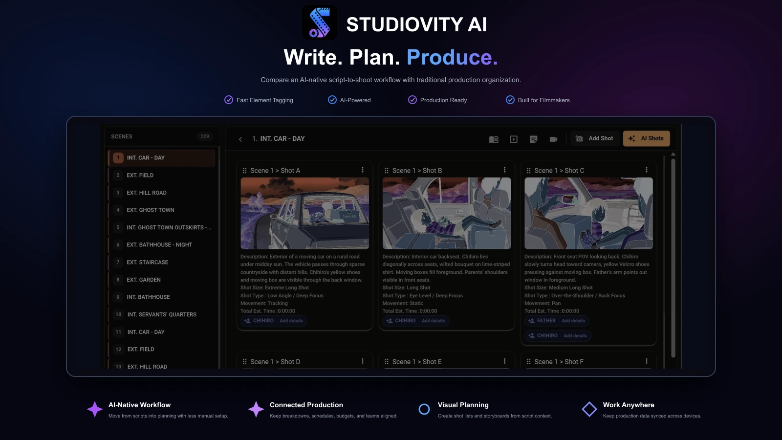 Studiovity versus StudioBinder production software comparison
